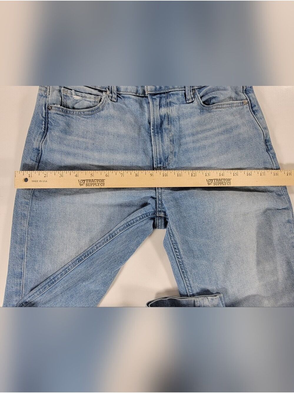 PAIGE Leenah Wide Leg Jeans Light Blue Denim Wash Womens 26x31 Stretch - Picture 11 of 12